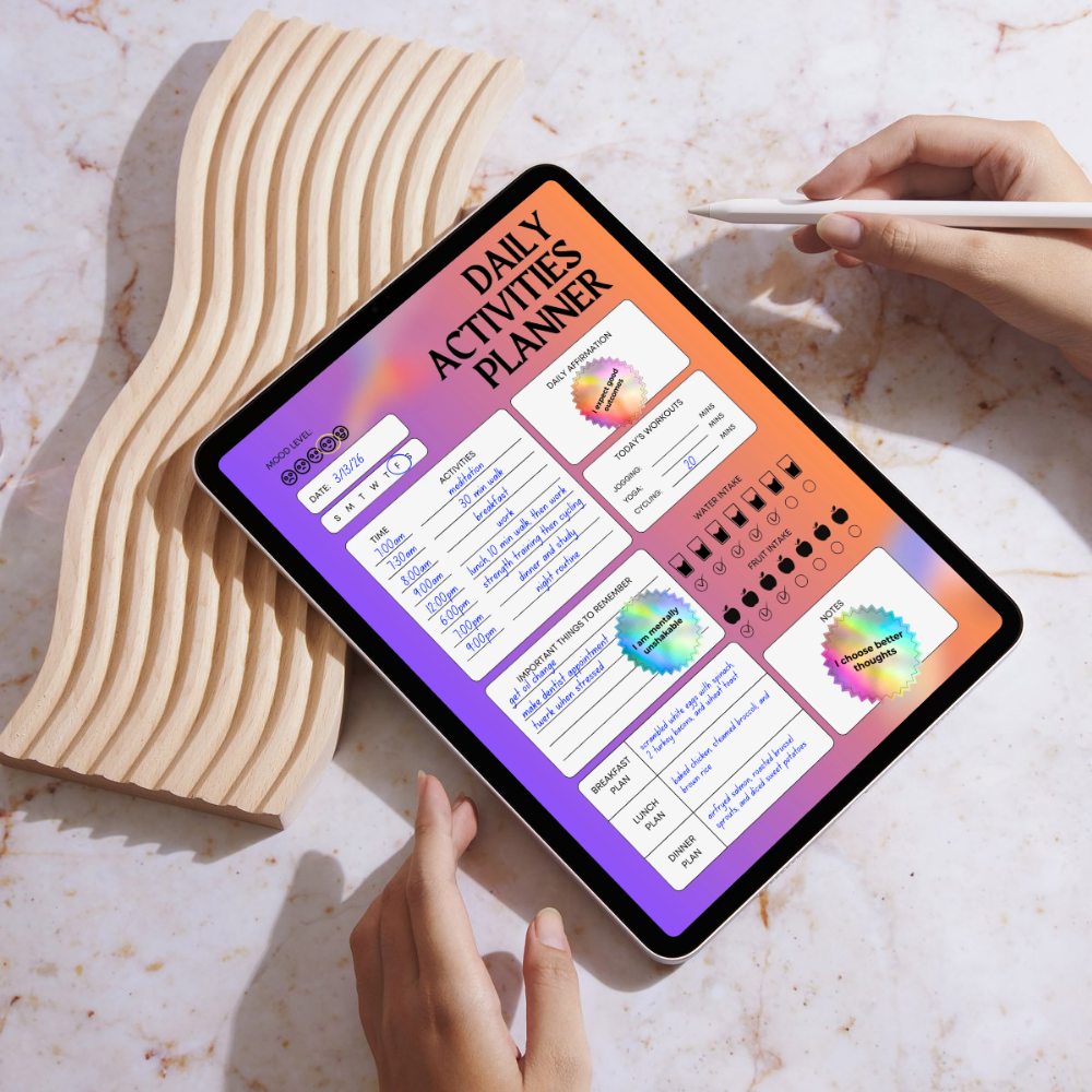 150 Positive Mindset Affirmation Digital Stickers Holographic Stickers Planner Journal PNGs GoodNotes, Notability, Samsung Notes, iPad